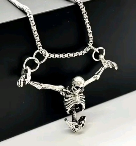 Silver gothic skeleton - gothic,