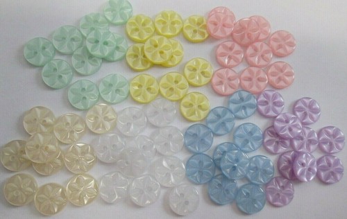 Baby star flower buttons - star,