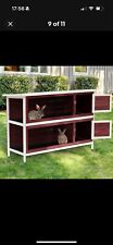Pawhut 54" Two Floor Wooden Rabbit Case for 2-4 rabbits
