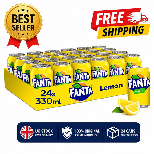 Fanta lemon 330ml cans - 24,