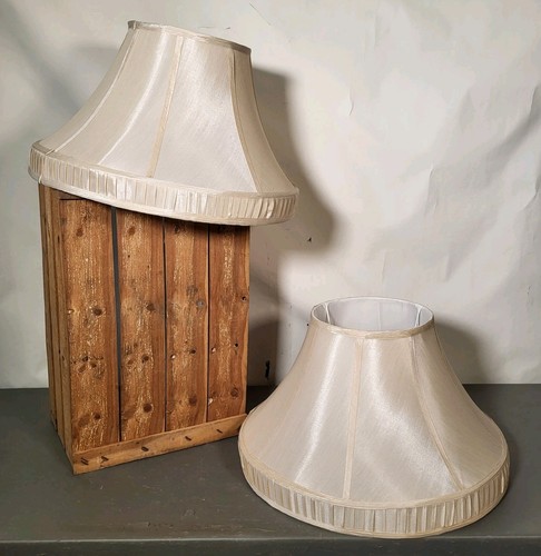 Pair large faux silk - of,