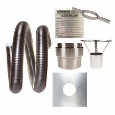 Flexible Flue Liner Installation Kit 2 Wood/Multifuel Stove 5" or 6" Grade 316