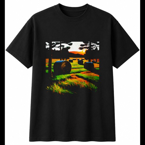 Neon hay bales - neon,