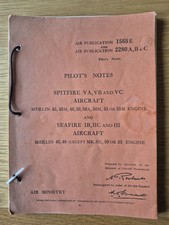 Pilot's Notes Spitfire VA, VB & VC and Seafire IB, IIC & III - Reproduction