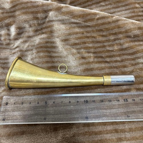 French antique brass hunting - brass,