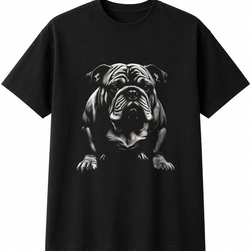 English bulldog greyscale dog - english,