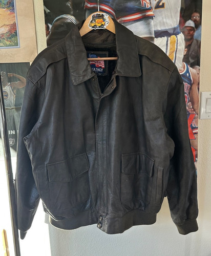 Vintage leather bomber - vintage, jacket
