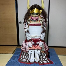 Handmade Samurai Armor Yoroi Wearable Life-size Japanese Vintage Kabuto