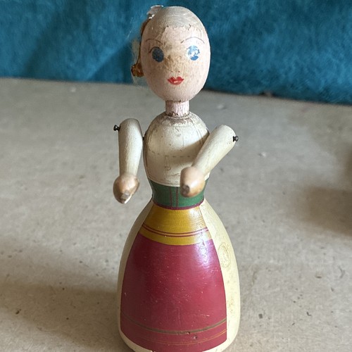 Wooden peg doll - wooden, girl