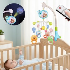 Baby Musical Crib Bed Bell Cot