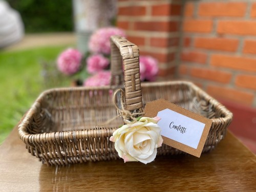 Flower girl basket - flower, vintage