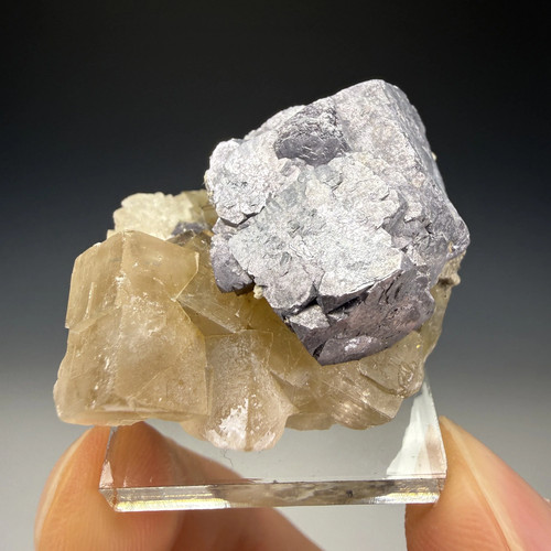 Fluorite galena boundary - fluorite,, galena,