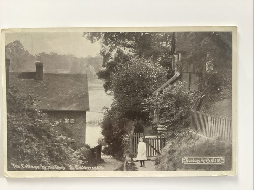 1905 photo postcard ferry - postcard,
