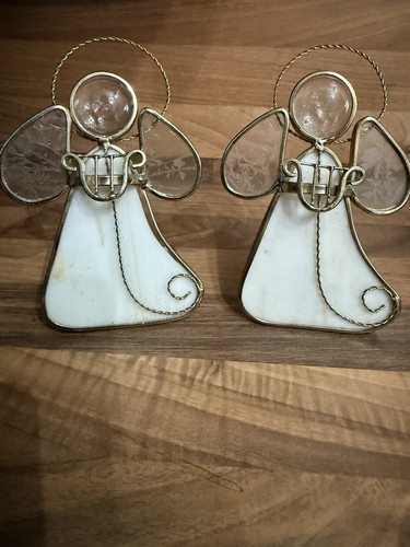 Vintage stained glass angel - stained,