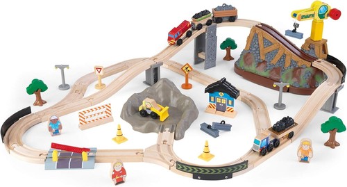 Wooden train set bucket top - train,