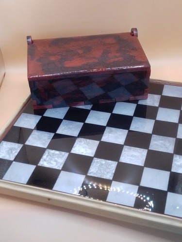 Handmade resin chess - resin, board