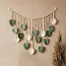 Boho Macrame Tapestry Leaf