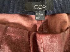 Cos dark red real leather