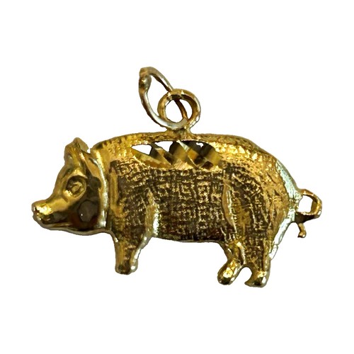 14k yellow gold - yellow, pig
