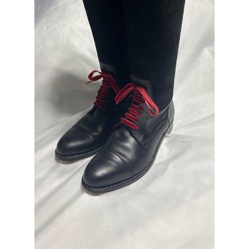 Leather suede boots red - t.ba,