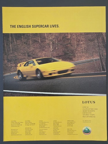 1999 print lotus esprit - lotus, v8