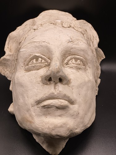 Vintage heavy plaster head - ,