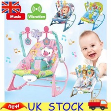 Baby Bouncer Rocker Swing Vibration Chair Soft Soothing Music Infant To Toddlers