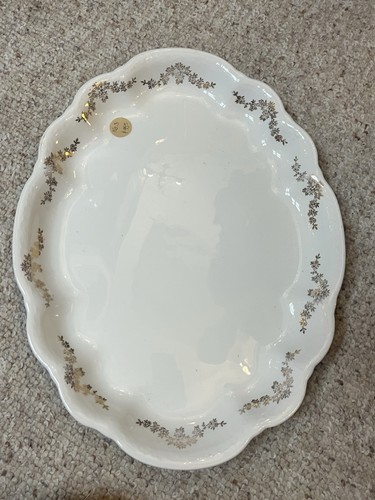 Antique ironstone platter with - antique,