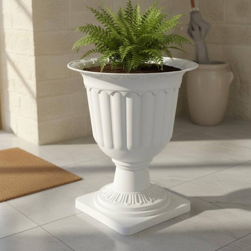 Large round pedestal planter - round,