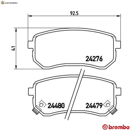 Brake pad set disc - ,