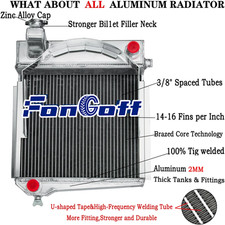 4 Rows Aluminium Radiator For 1960-1967 Austin Healey Sprite Bugeye MG Midget MT