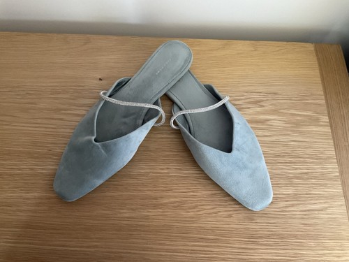 Zara home suede mule slippers - home,