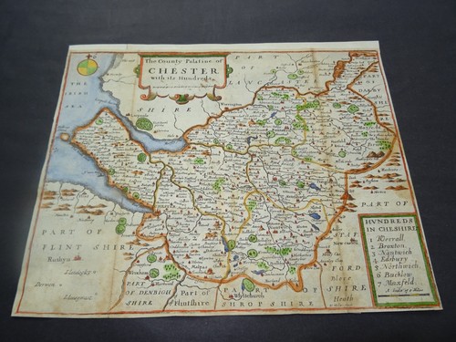 Antique map cheshire - cheshire, by