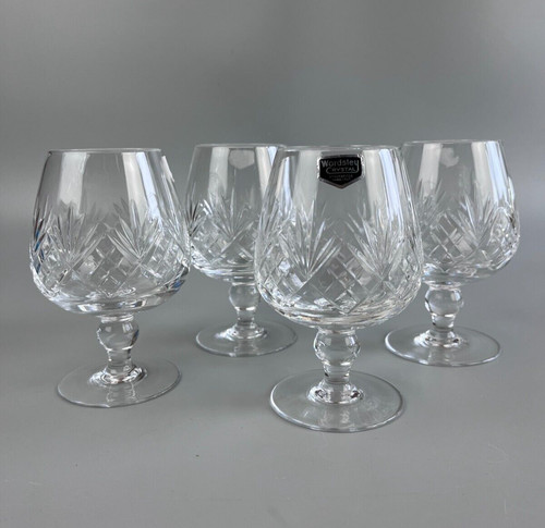 Cut crystal brandy glasses - cut,