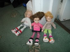 VINTAGE ERTL DOLLS! VINTAGE PLAYGROUND KIDS T C F C 7" PLASTIC HEADS HARD SHOES