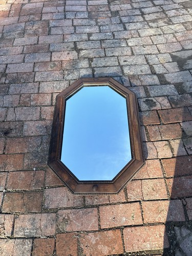 Antique octagonal wall mirror - octagonal,