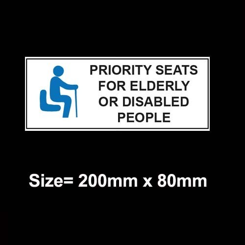 Priority seating sticker for - priority,