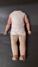 Antique leather doll body, size 30cm,  TLC, repair project, Germany
