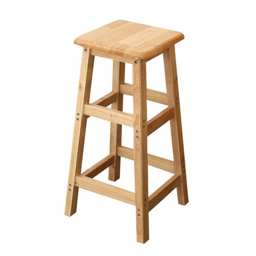 Wooden 70cm square pub chair - square,