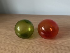 Vintage Glass fishing net red and green floats