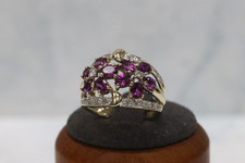 9ct Yellow Gold Ruby & Diamond