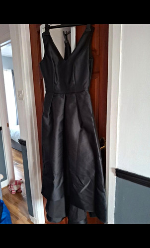 Alfred sung black satin maxi - black,