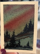 ACEO Northern Lights Original