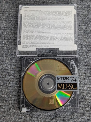 Tdk recordable md sg - 74, md-sg