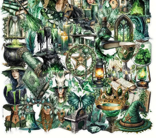 Magical green witch - magical,