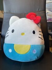 Squishmallows Plush Toy Hello Kitty Blue Overalls with Red Bow 36cm Rare 2022