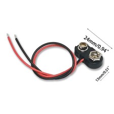 PP3 9V battery snap on