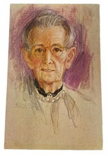 Vintage Postcard ~ Grandma Moses by Leonebel Jacobs ~ Manchester Vermont VT