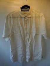 Men’s Large Tommy Bahama White Short Sleeve 100% Linen Shirt