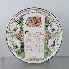 Antique 1911 Ramsbottom H S Homing Racing Pigeon Society Commemorative Plate NR
